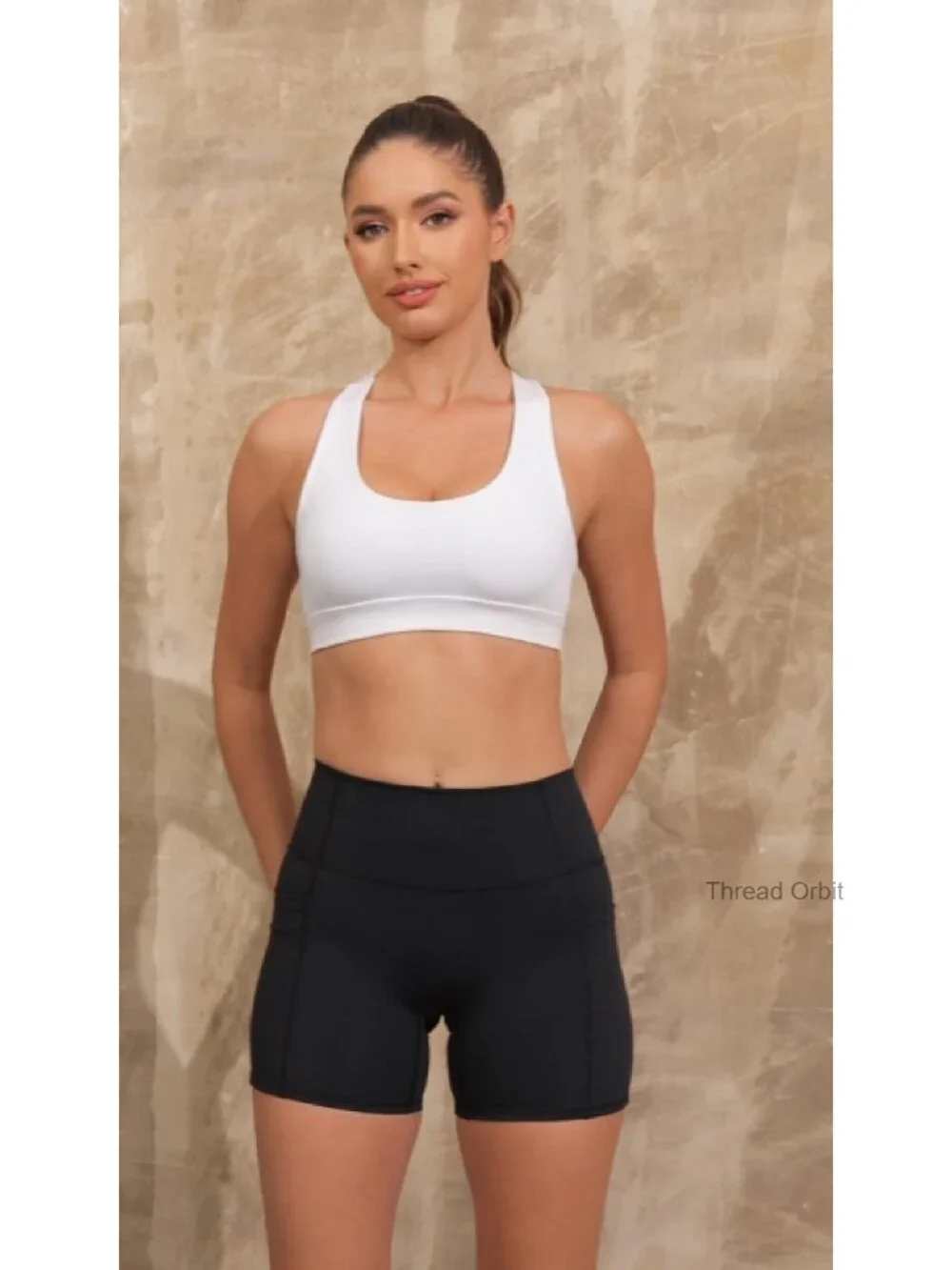 Women's High Waist Biker Shorts with Pockets, 4-Way Stretch Seamless Yoga Shorts